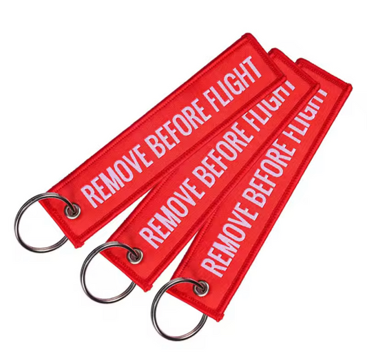 Remove Before Flight Keychain